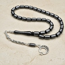 Blackcraft Oltu Taşı Nokta Işlemeli Tespih