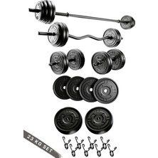 PremiumPort 23 kg Z-Bar ve Dambıl Ağırlık Seti, Fitness ve Spor Için Ideal