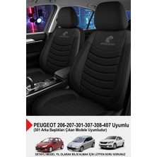 Naz Oto Panther Serisi Keten Kumaş Oto Koltuk Kılıfı (Peugeot 206-207-208-306-307-407- Uyumlu)