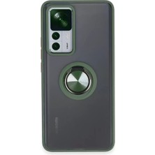 LTG Nova 12T Kılıf Montreal Yüzüklü Silikon Kapak - Yeşil