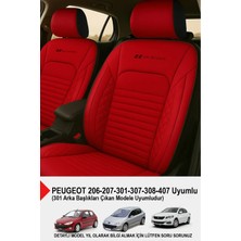 Naz Oto Istanbul Serisi Deri Oto Koltuk Kılıfı (Peugeot 206-207-208-306-307-407- Uyumlu)