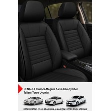Naz Oto Stone Deri Oto Koltuk Kılıfı Siyah (Renault Fluence-Megan1-2-3-Clio-Symbol-Tailant-Toros Uyumlu)