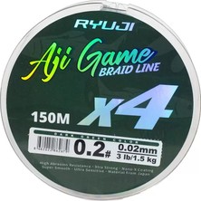 RYUJI AJI GAME 4X, 150M, DARK GREEN İP MİSİNA