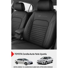 Naz Oto Istanbul Serisi Deri Oto Koltuk Kılıfı (Toyota Corolla-Auris-Yaris Uyumlu)