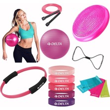 PremiumPort Denge Diski 20CM, Pilates Topu ve Çemberi ile Tam Set, Sağlıklı Yaşam