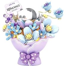 Vagon LZ-7302 Loz Mor Mavi Çiçek Buketi 246 Parça Block Oyuncak