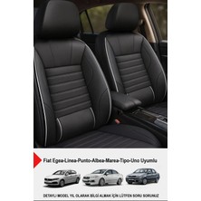 Naz Oto Stone Deri Oto Koltuk Kılıfı - Bel Destekli (Fiat Egea-Linea-Punto-Albea-Marea-Tipo-Uno Uyumlu)