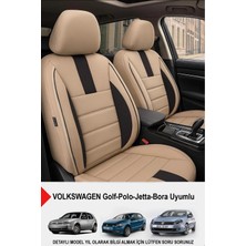 Naz Oto Oniks Bej Tay Tüyü Oto Koltuk Kılıfı (Volkswagen Bora-Golf-Jetta-Polo Uyumlu)