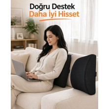 Kırlent Ev Visko Ortopedik Bel Destek Yastığı - Ofis Koltuğu Ve Araç İçi Sandalye Bel Minderi - Medikal Sırt Desteği