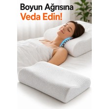 Kırlent Ev Visco Ortopedik Boyun Destekli Yastık - Boyun Düzleşmesi ve Fıtık Karşıtı Medikal Uyku ve Güzellik Yastığı