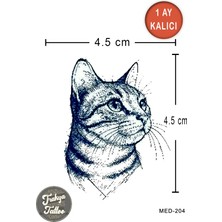 Trakya Tattoo 1 Ay Kalıcı Dövme Minimal Kedi Geçici Dövme