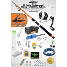 Fishack 30 Parça Deniz ve Göl Profesyonel Olta Takımı Seti - 360CM Kamış 100-300GR / 60'lık Makine - Ful Set