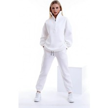 Özel Tasarım Yakası Uzun Fermuarlı Rahat ve Sportif Jogging Takım