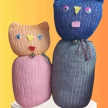 Diji Baby Tıkırık Örgü Yastık Uyku ve Oyun Arkadaşı Şeker&cingöz - 35 Cm-45 cm