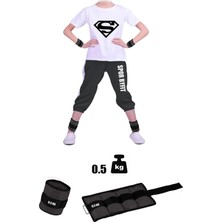 PremiumPort Çocuklar Için 0,5 kg x 2 Siyah El ve Ayak Bileği Ağırlığı