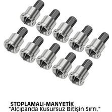 Senka 10 Adet Alçıpan Bits Uç Seti - Manyetik Ph2 Krom Çelik 25MM Vidalama Başlığı
