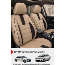 Naz Oto Oniks Bej Tay Tüyü Oto Koltuk Kılıfı-(Toyota Corollo-Auris-Yaris Ile Uyumlu)