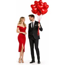 Deha Parti Balon Diyarı Yüksek Kalite Kalp Şekilli Latex Balon 15 Adet