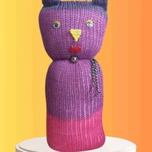 Diji Baby Tıkırık Örgü Yastık Uyku ve Oyun Arkadaşı Pembeş - 45 cm