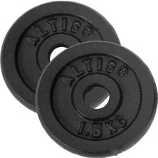 PremiumPort 1,5 kg × 2 Adet Siyah Döküm Plaka, Dayanıklı ve Şık Tasarım