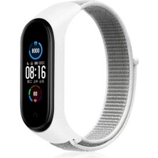 Marsilyan Xiaomi Mi Band 4 Hasırlı Cırtcırtlı Kordon - Beyaz