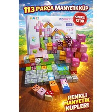 Kobe 113 Parça – Manyetik Blok Seti - Eğitici Mini Mıknatıslı Yapı Küpleri (2x2 Cm) - 113 Parça
