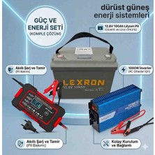 Dürüst Güneş Enerji Sistemleri  1000W Komple Güç Seti 12.8V100AH Lityum Akü + 1000 Watt Inverter  + Akıllı Akü Şarj Cihazı