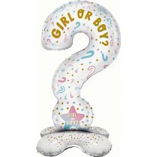 Deha Parti Girl Or Boy Folyo Balon Baby Shower Parti Cinsiyet Belirleme Cinsiyet Partisi Soru Işareti