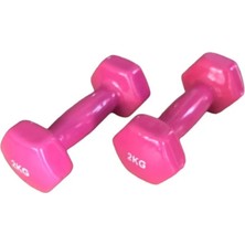 PremiumPort 2kg x 2 Adet Köşeli Vinyl Dambıl Seti Kaymaz Özel Kaplama Ergonomik