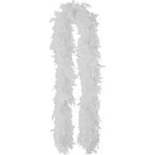 Runaway Doğal Görünümlü Beyaz Otriş Boa Tüy