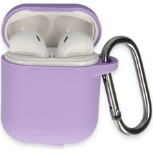 DS LLC Apple Airpods 2 (2.nesil) Hang Kılıf - Lila