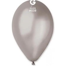 Gemar Kutlama Atölyesi Metalik Silver Balon 15’li