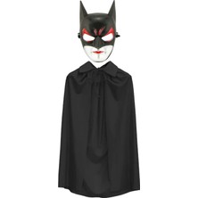 Runaway Siyah Batman Maskesi ve Pelerini Seti