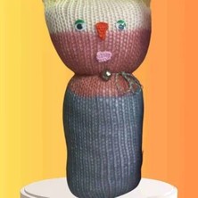 Diji Baby Tıkırık Örgü Yastık Uyku ve Oyun Arkadaşı Gümüş - 45 cm