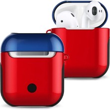 DS LLC Apple Airpods 2 (2.nesil) 3in1 Kılıf - Kırmızı-Lacivert