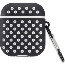 DS LLC Apple Airpods 2 (2.nesil) Spor Delikli Kılıf - Siyah-Beyaz