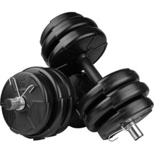 PremiumPort 25 kg Dambıl ve Halter Seti, Fitness ve Spor Için Uygun Ağırlık Seti