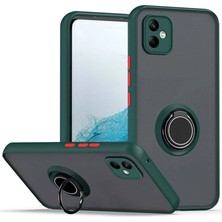 Eco Port Samsung Galaxy A06 Kılıf Montreal Yüzüklü Silikon Kapak - Yeşil