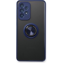 Eco Port Samsung Galaxy A53 5g Kılıf Montreal Yüzüklü Silikon Kapak - Lacivert