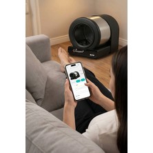 Kiwi KPLB-10771 Akıllı Kendi Kendini Temizleyen Kedi Tuvaleti | 60L Geniş Iç Hacim & Koku Giderici Siyah