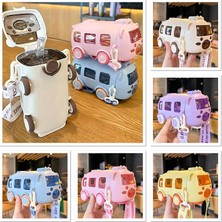 Eco Port Otobüs Tasarımı Pipetli Su Matarası 500 ml ALK4648