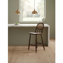 Gazzini Furniture Orlena Hazeranlı Ahşap Bar Sandalyesi