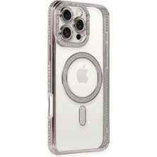 Eco Port Apple Iphone 16 Pro Kılıf Joke Simli Magneticsafe Kılıf - Pembe