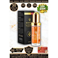 Dr. Sammy's Quarine Onarıcı Premium Saç Serumu (1 Aylık) Dökülmelere Karşı Bitkisel Kök Hücre Ekstratları, Vitamin ve Mineral Içeren %100 Saf ve Doğal Saç, Sakal, Kaş, Kirpik için Serum