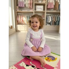Mihrumay Kız Bebek Dantel Yakalı Fitilli Elbise