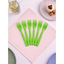 Plastik Çatal Yeşil  25'Li