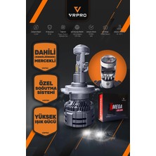 isiltikidsmoda Mega Mercekli H7 LED Far Ampulü 75W 20000 Lümen 12V Fanlı Vr Pro H7 LED Xenon Beyaz Işık