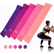 PremiumPort 5'li Pilates ve Aerobik Egzersiz Bandı Seti, Esneklik ve Güç Artırıcı