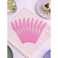 Plastik Bıçak Pembe 25'Li