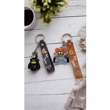 Famemus Accessory 2li Set Sevimli Tom ve Jery Karakter Figürlü Anahtarlık Çanta Aksesuarı